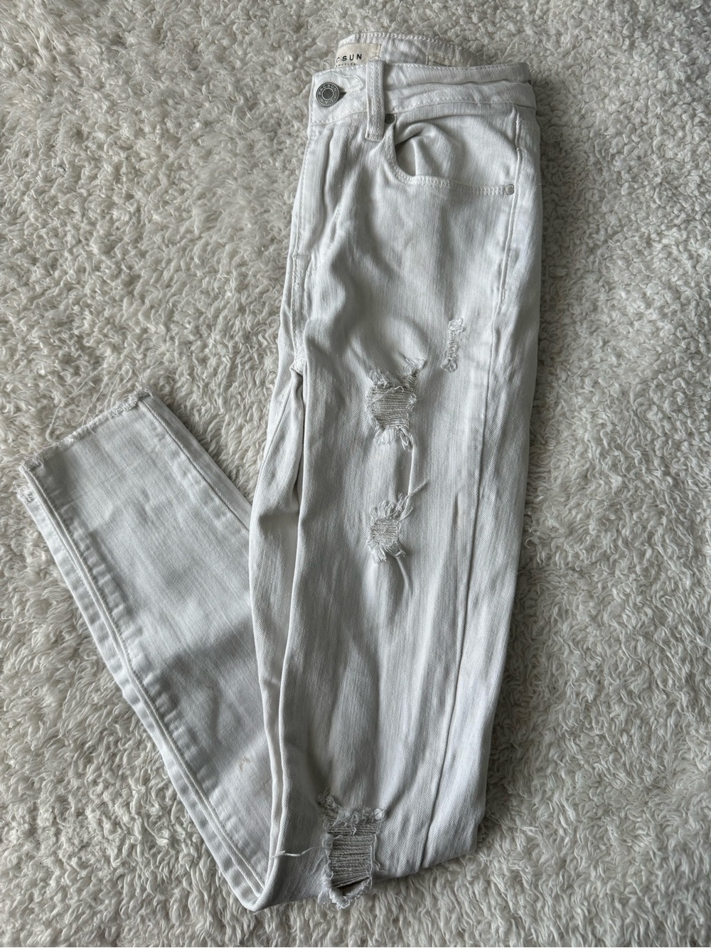 White Distressed Jeans